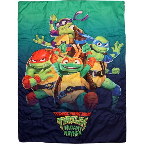 Teenage Mutant Ninja Turtles 3-Piece Toddler Bedding Sheet Set for Kids - Comforter, Fitted Sheet & Pillowcase