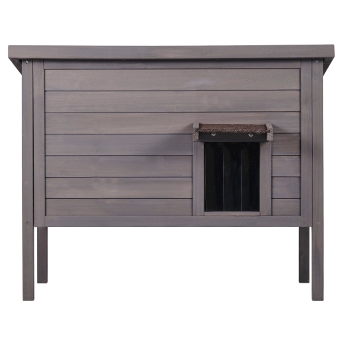 VEVOR 34"Lx22"Wx27"H Outdoor Cat House Weatherproof, Feral Cat Shelter for Multiple Cats, Outdoor Wooden Cat Rabbit House with All-Round Foam