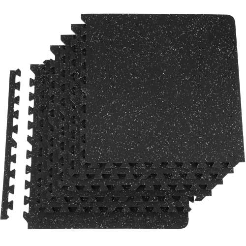 Image 1 de 9.. VEVOR 0.56 in Thickened EVA Interlocking Foam Floor Mats, 6 Pcs Puzzle Rubber Tiles, 24 x 24 in Exercise Floor Mat for Workout & Fitness, Heavy Duty