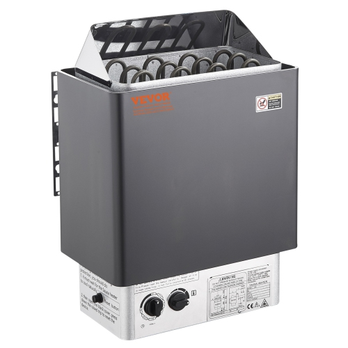 VEVOR 6KW Sauna Heater, 220V Electric Sauna Stove, Steam Bath Sauna Heater with Built-In Controls, 3h Timer and Adjustable Temp for Max. 176-318