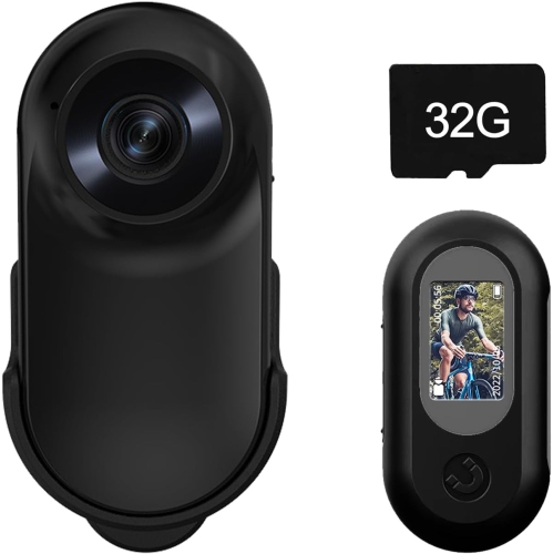 GREEN SCENIC  Mini HD 1080P Action Camera \w 32GB Memory Card – One-Touch Recording, Ultra-Portable, Suitable for Outdoor Use Thumb Action Camera