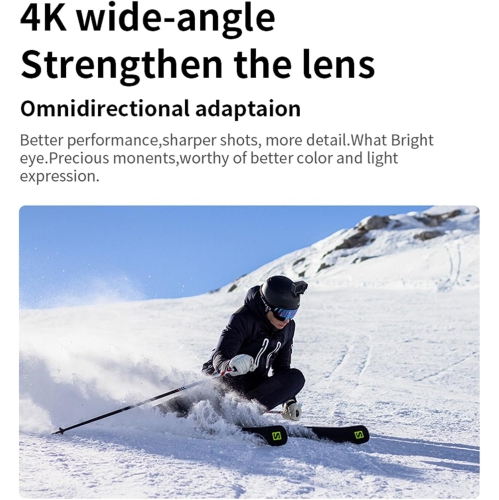 Gray Mini Camera Dual Color Screen Waterproof Anti-Shake Sports Camera with 16GB Card - Auto Cycle, Waterproof, Built-in Microphone