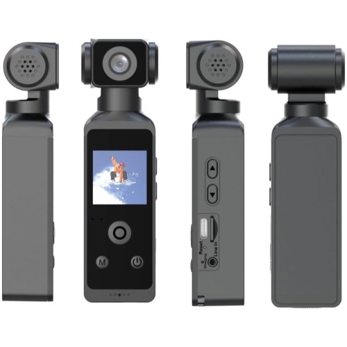 5K Sports Pocket Camera Pocket Digital Camera 270 Degree Rotation Creative Handheld Camera Outdoor Sports Photographer Tight Handheld【32GB】