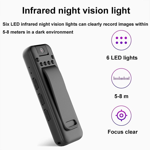 [16GB] 1080P rotating camera HD infrared night recorder - suitable for cycling and sports, long battery life
