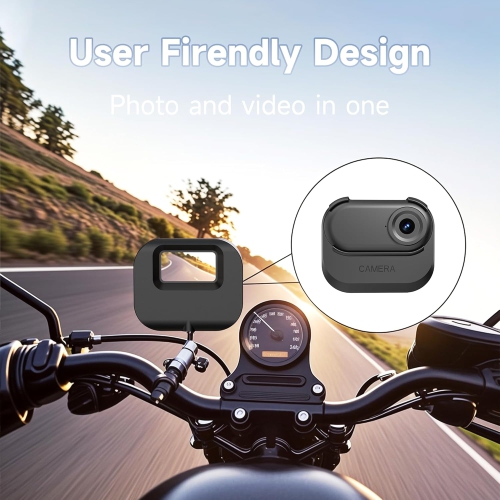 1080P Waterproof Thumb Action Camera with 64GB Card - 140 Min Battery, AI Editing, Mountable for Sports & Vlogging(black)