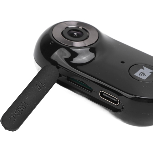 Black Mini Pet Sports Camera – 1080P HD, Wide Angle Lens for Collar Mounting Animal View Camera Recorder