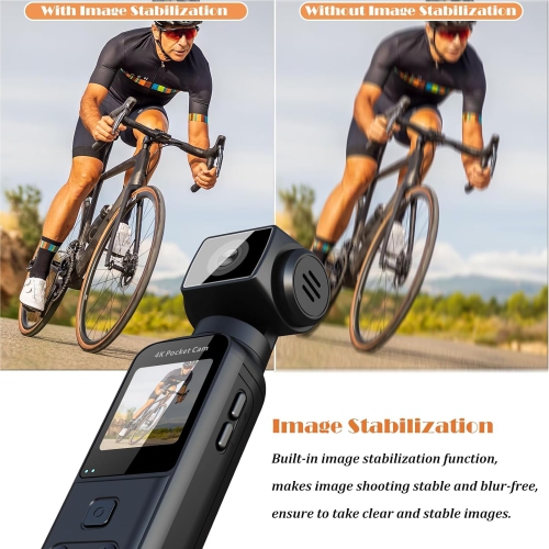 Magic Cube Pocket Camera 4K Ultra HD Pocket Camera 270° Rotatable Pocket Camera Suitable for Outdoor, Cycling, Diving, Filming [Without TF Card]