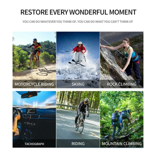 Black 4K UHD Action Camera – 20 megapixels, 170° wide angle, WiFi, entry-level action photography