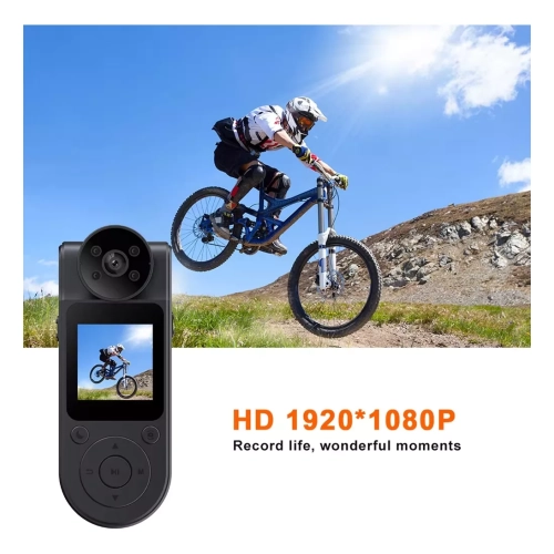 [128GB] Hiking, equipped with 180° rotating lens, magnetic back clip design, 140° wide-angle motion detection, outdoor walking infrared mode WIFI mode