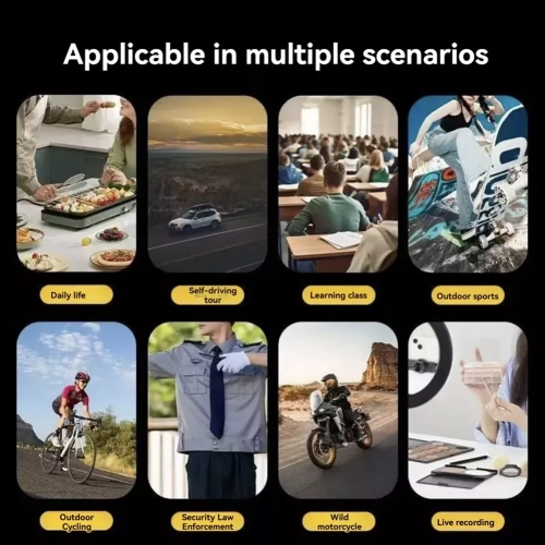 [128GB] Hiking, equipped with 180° rotating lens, magnetic back clip design, 140° wide-angle motion detection, outdoor walking infrared mode WIFI mode