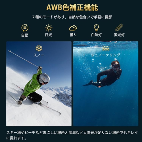 White Mini Action Camera - Video Recorder HD 1080p, 150° Wide Angle, 0.96 Inch LCD Screen, Cover Thumb Action Camera