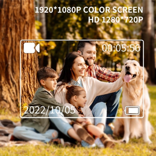 White Mini Action Camera - Video Recorder HD 1080p, 150° Wide Angle, 0.96 Inch LCD Screen, Cover Thumb Action Camera