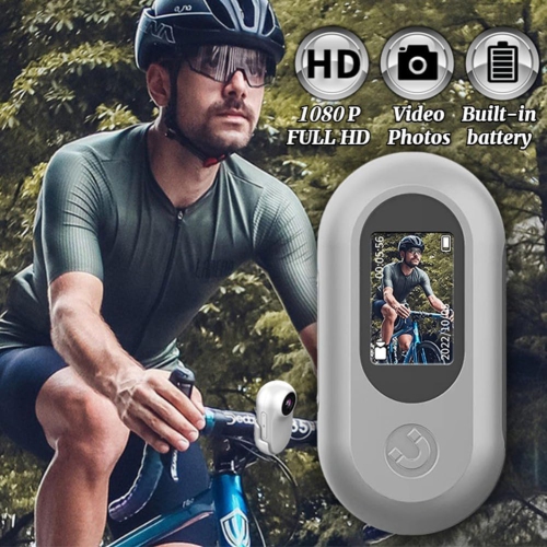 White Mini Action Camera - Video Recorder HD 1080p, 150° Wide Angle, 0.96 Inch LCD Screen, Cover Thumb Action Camera