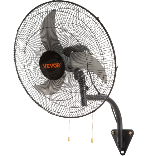 VEVOR 20 Inch Wall Mount Fan, 3-speed High Velocity Max. 4650 CFM Oscillating Industrial Wall Fan, Commercial or Residential for Warehouse,