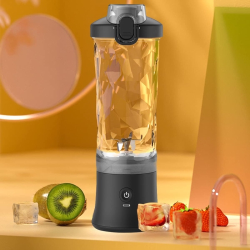 Portable Blender 600ml/20oz Personal Size Blender, USB Rechargeable Mini Blender Juicer——black