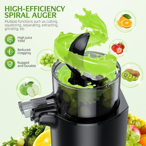 cold press juicer, slow masticating juicer, juicer for whole fruits and vegetables, easy to clean, juicer