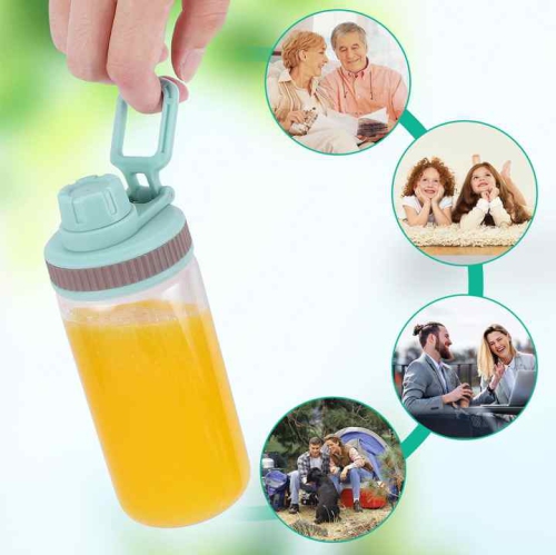 Electric Mini Rechargeable Juicer Rechargeable Portable Handheld - Blue Double Cup