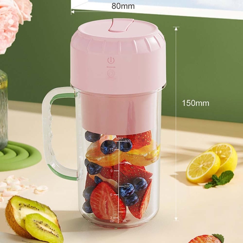 Portable USB Rechargeable Mini Juicer, Handheld Mini Personal Electric Juicer - Pink
