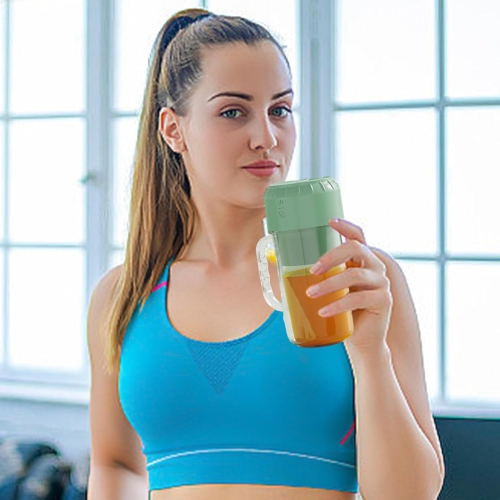 Portable USB Rechargeable Mini Juicer, Handheld Mini Personal Electric Juicer - Green