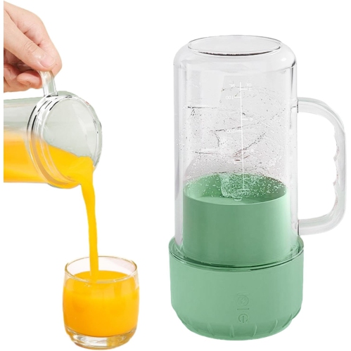 Portable USB Rechargeable Mini Juicer, Handheld Mini Personal Electric Juicer - Green
