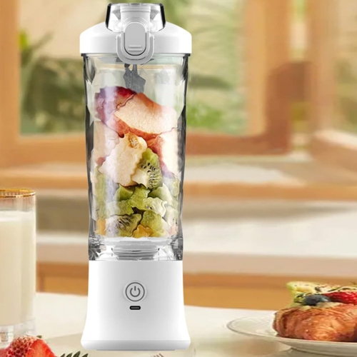 Portable Blender 600ml/20oz Personal Size Blender, USB Rechargeable Mini Blender Juicer——White