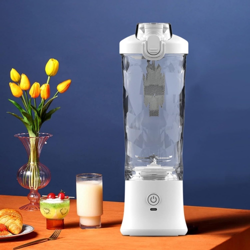 Portable Blender 600ml/20oz Personal Size Blender, USB Rechargeable Mini Blender Juicer——White