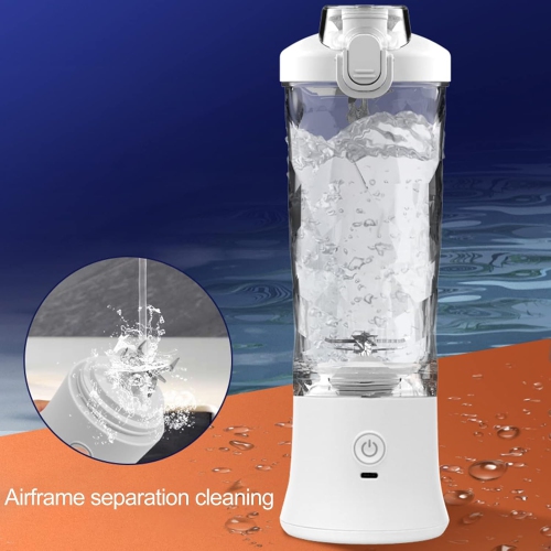 Portable Blender 600ml/20oz Personal Size Blender, USB Rechargeable Mini Blender Juicer——White