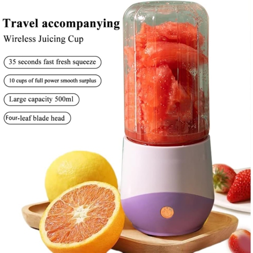 Juicer portable juicer electric small juicer portable multi-functional fruit ice crusher-Purple