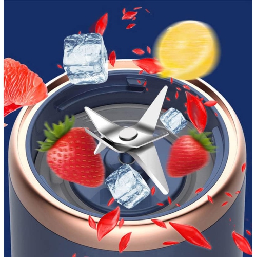 Small personal blender for shakes, smoothies, food prep and frozen blending(blue double cup)