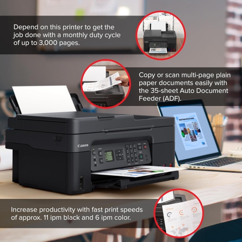 Canon Megatank G4270 All-in-One Wireless Supertank Printer |Print, Copy, Scan and Fax|with Airprint and Mopria Printing|Auto Document Feeder and
