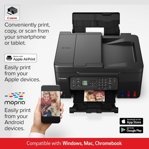 Canon Megatank G4270 All-in-One Wireless Supertank Printer |Print, Copy, Scan and Fax|with Airprint and Mopria Printing|Auto Document Feeder and