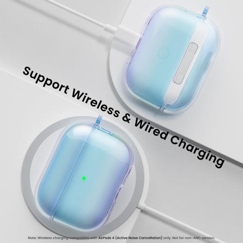 ORNARTO for AirPods Pro 2nd Generation Case(2023/2022),Stylish Gradient Clear TPU, LED Visible, Full Drop Protection Cover for AirPods Pro 2nd Case