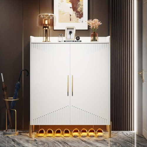 Lantine Large Shoe Cabinet With Doors,6-Tier Entryway Shoe Storage Cabinet With Shelves,30 Pairs Modern Shoes Rack Organizer For