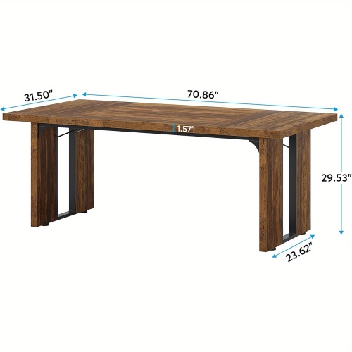 Lantine 6FT Conference Table, Meeting Table For 6, Rectangular Seminar Table Boardroom Table For Office Meeting Conference Room