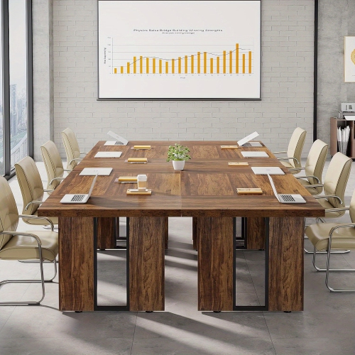 Lantine 6FT Conference Table, Meeting Table For 6, Rectangular Seminar Table Boardroom Table For Office Meeting Conference Room
