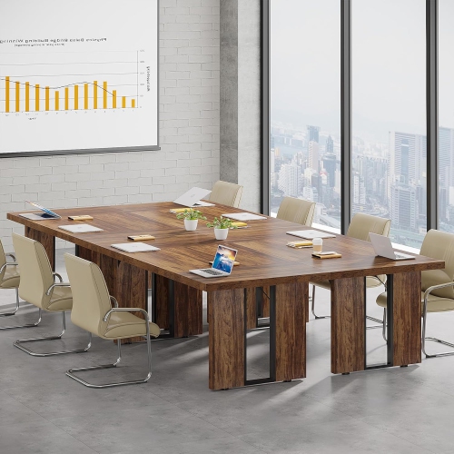 Lantine 6FT Conference Table, Meeting Table For 6, Rectangular Seminar Table Boardroom Table For Office Meeting Conference Room