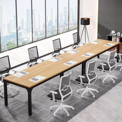 Lantine 6.5FT Conference Table, 78.7 Inche Rectangle Meeting Seminar Table, Large Business Tables For 6-8 People