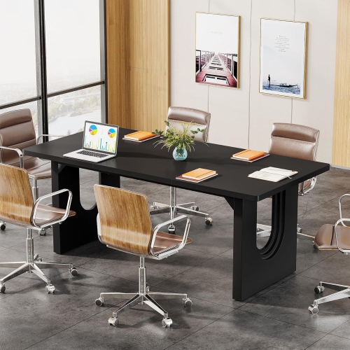 Lantine Modern Executive Desk, 70.9" Large Office Computer Desk, Conference Table Meeting Room Table, Simple Workstation Business Furniture For Home