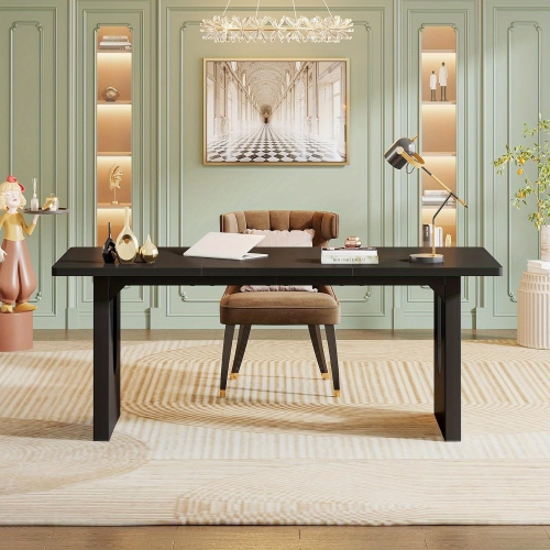 Lantine Modern Executive Desk, 70.9" Large Office Computer Desk, Conference Table Meeting Room Table, Simple Workstation Business Furniture For Home