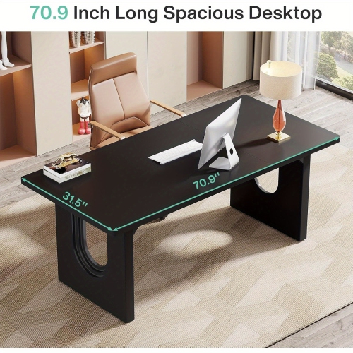 Lantine Modern Executive Desk, 70.9" Large Office Computer Desk, Conference Table Meeting Room Table, Simple Workstation Business Furniture For Home