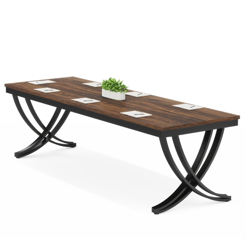 Lantine 2 Person Office Computer Desk, 78.7-Inch Extra Long Desk, Large Double Desk For Two People, Workstation Work Desk For Home Office With