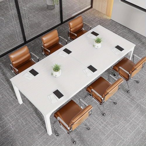Lantine 6.5 FT Large Modern Seminar Meeting Table, Ideal for Office and Boardroom, Modern Seminar Meeting Table Desk for Boardroom, Meeting Room