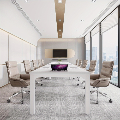 Lantine 6.5 FT Large Modern Seminar Meeting Table, Ideal for Office and Boardroom, Modern Seminar Meeting Table Desk for Boardroom, Meeting Room