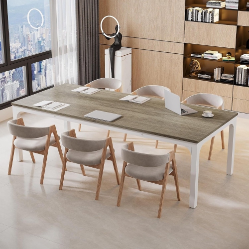 Lantine 6.5 FT Conference Room Table, 78.74" W x 27.56" D Large Office Conference Table, Modern Seminar Meeting Table Desk for Boardroom, Meeting Room