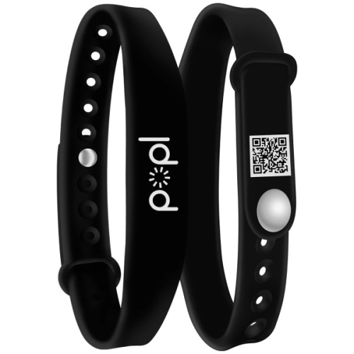 POPL Digital Business Card Silicone Sport Band in Black