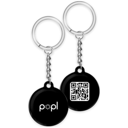 POPL Digital Business Card Keychain in Black