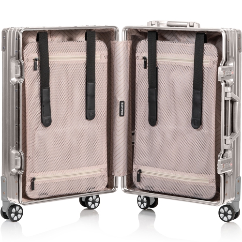 Ensemble de 2 valises en aluminium Elite de CHAMPS - Argenté