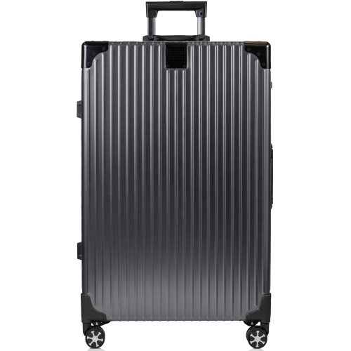 CHAMPS Elite Aluminum 2-Piece Luggage Set-Grey