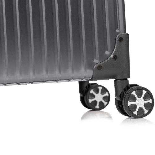 CHAMPS Elite Aluminum 2-Piece Luggage Set-Grey