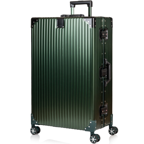 CHAMPS Elite Aluminum 2-Piece Luggage Set-Green